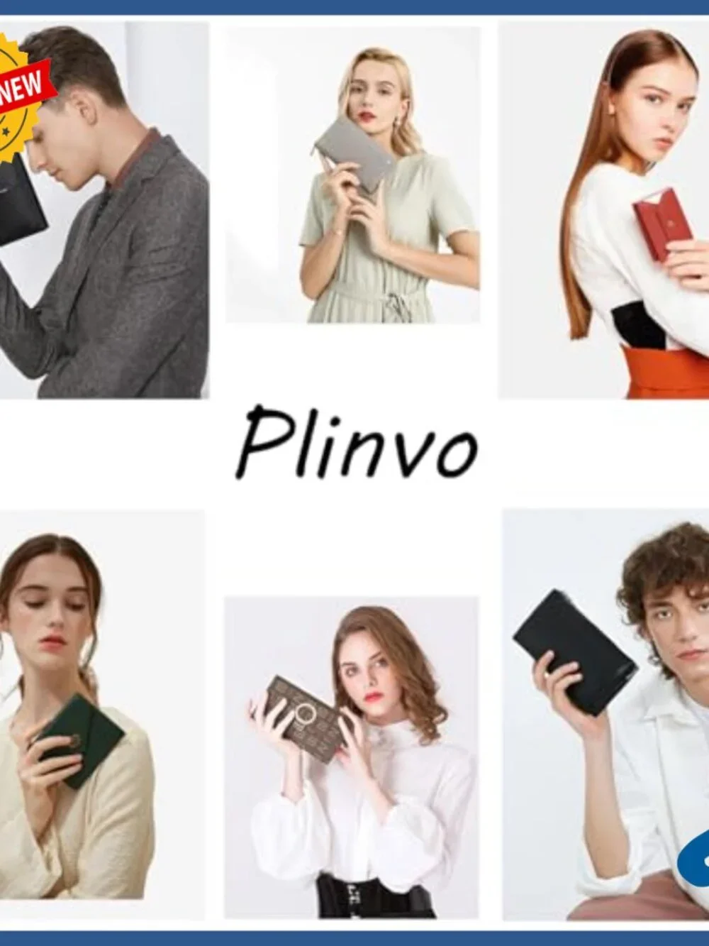 Large RFID Blocking Genuine Leather Trifold Wallet with Snap Closure